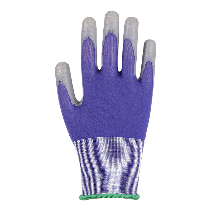 21 Gauge PU Nylon Gloves Sininen