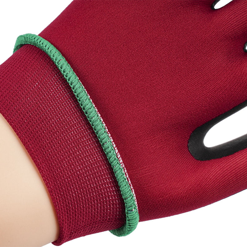 21 Gauge Nylon Gloves Ultra Fine Foaming Wine Red