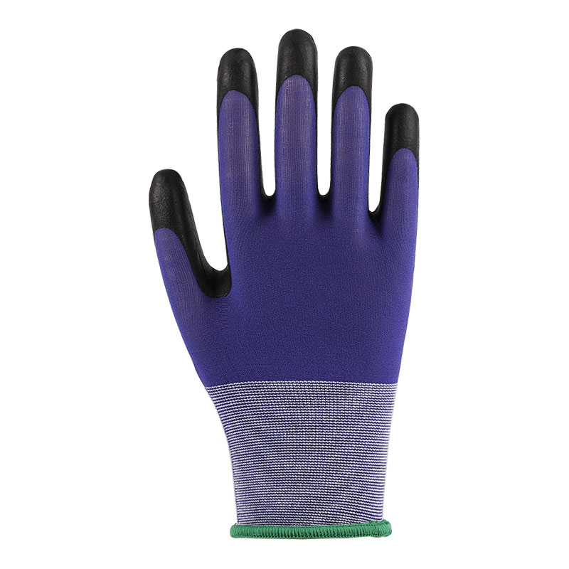 21 Gauge Nylon Gloves Ultra Fine Foaming Blue