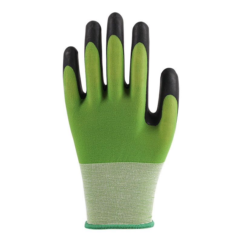 21 Gauge Nylon Gloves Ultra Fine Foaming Green