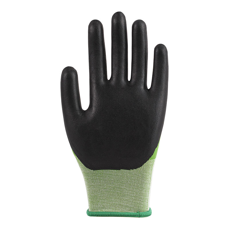 21 Gauge Nylon Gloves Ultra Fine Foaming Green