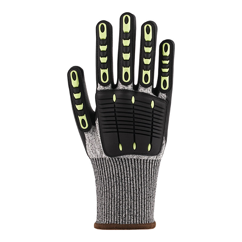 13 Gauge Hampputuhka TPR Sport Gloves A5 + nitriilillä kyllästetty kiiltävä liima + ulkopuolelta ommeltu palmupuuvilla