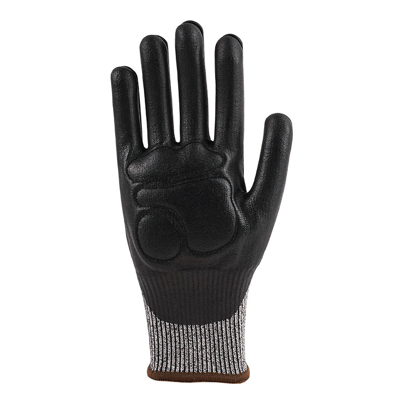 13 Gauge Hampputuhka TPR Sport Gloves A5 + nitriilillä kyllästetty kiiltävä liima + ulkopuolelta ommeltu palmupuuvilla