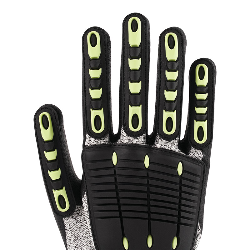 13 Gauge Hampputuhka TPR Sport Gloves A5 + nitriilillä kyllästetty kiiltävä liima + ulkopuolelta ommeltu palmupuuvilla